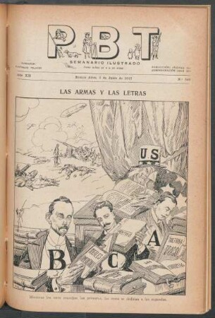 Las armas y las letras - [Caricatura]
