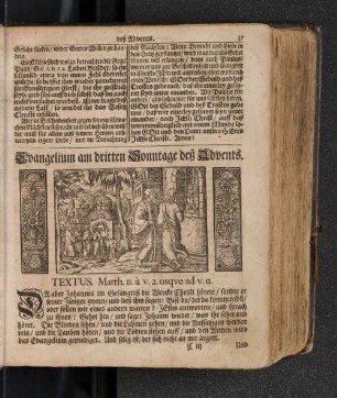 Evangelium am dritten Sonntage deß Advents.