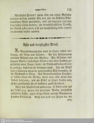 Acht und dreyßigster Brief