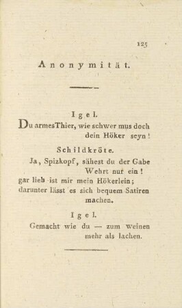 Anonymität.