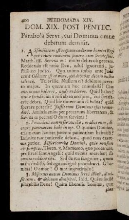 400-408, Hebdomada XIX. Post Pentecosten.
