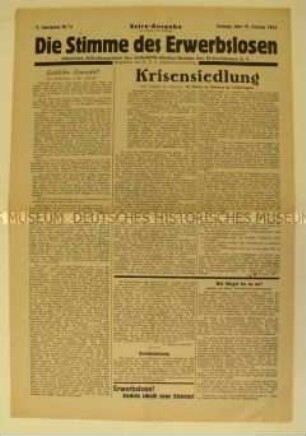 Mitteilungsblatt des Selbsthilfe-Siedler-Bundes der Erwerbslosen E.V.