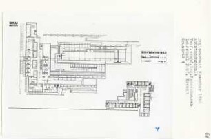 Kunsthochschule, Berlin-Charlottenburg (Diplomarbeit bei Willy Kreuer): Grundriss + 8.60 bis + 9.10, 1:200