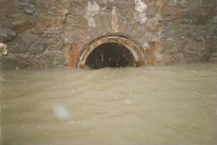 Diemeltalsperre bei Hochwasser