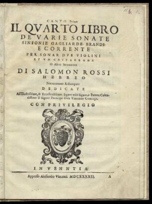 Tavola del quarto libro