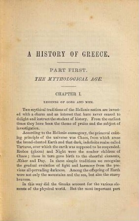 A history of Greece : from the earliest times to the present ; in two volumes. 1