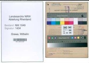 Entnazifizierung Wilhelm Grewe , geb. 04.01.1897 (Kaufmann)