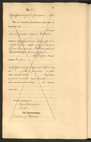 Standesamtsbuch der Stadt Aschaffenburg: Geburten 365/1900 - 184/1901