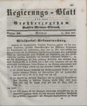 Nr. 20 : 14. Juli 1847