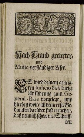 Nach Stand geehrter und Music-verständiger Leser.