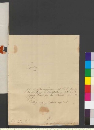 Brief von Seidler, Luise an Goethe, Johann Wolfgang von