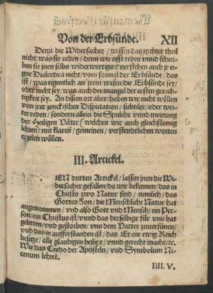 III. Artickel.