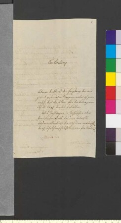 Brief von Börner, Carl Gustav an Goethe, Johann Wolfgang von