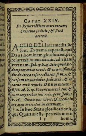 Caput XXIV. De Resurrectione mortuorum; Extremo judicio; & Vita æterna.