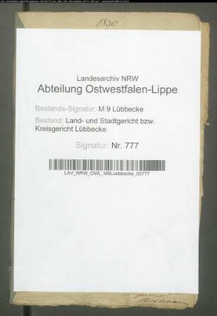 Erblasser: Meyer-Drees, Marie Charlotte, geb. Kappen: