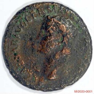 Römische Münze, Nominal As, Prägeherr Caligula, Prägeort Rom, Original