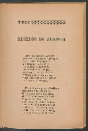 Recelos de Agapito