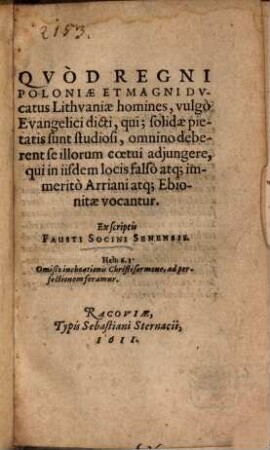 Quod regni Poloniae et magni ducatus Lithuaniae homines ... solidae pietatis sunt studiosi
