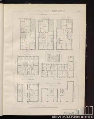 Planche No. 6 Habitations ouvrières Parisiennes. Maisons de M. Ponthieu - Au Champ de Mars