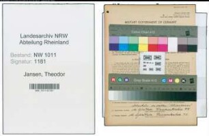 Entnazifizierung Theodor Jansen , geb. 14.03.1896 (Stuckateur)