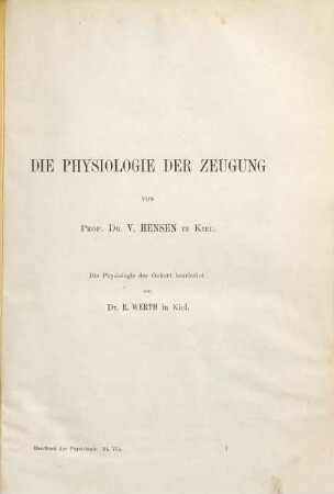 Physiologie der Zeugung