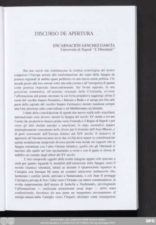 Discurso De Apertura Encarnación Sánchez García