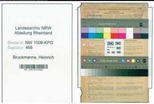 Entnazifizierung Heinrich Bruckmanns , geb. 29.10.1893 (Sekretaer)