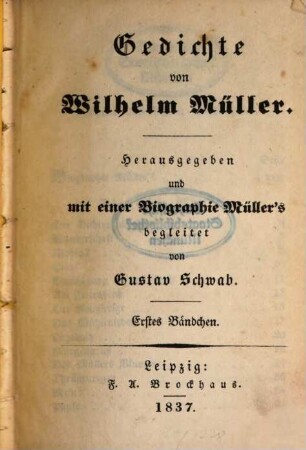 Gedichte, 1