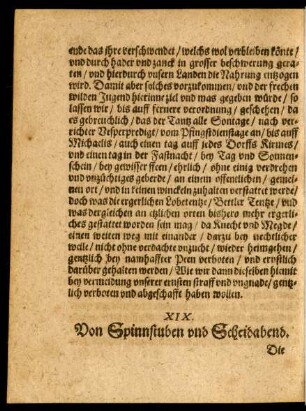 XIX. Von Spinnstuben und Scheidabend.