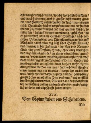 XIX. Von Spinnstuben und Scheidabend.