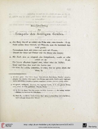 Beschreibung des Tempels des heiligen Grales