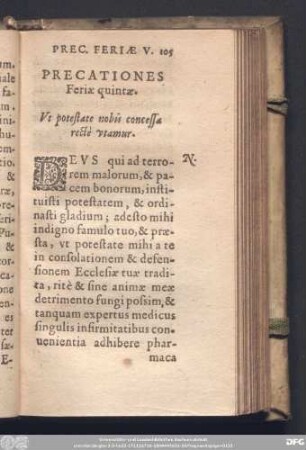 Precationes Feriae quintae.