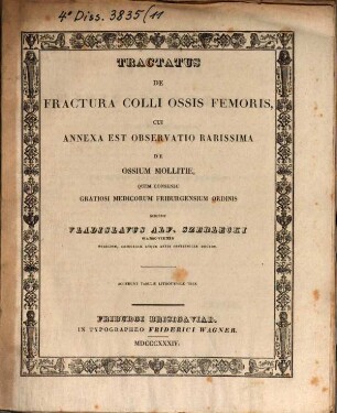 Tractatus de fractura colli ossis femoris