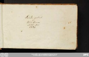 Freunden gewidmet : Stammbuch J. F. C. Binner aus Schlesien 1784