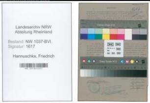 Entnazifizierung Friedrich Hannuschka , geb. 27.09.1892 (Sparkassenleiter)