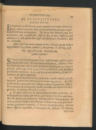 De Praescriptione centum dierum.