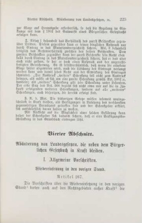 I. Allgemeine Vorschriften