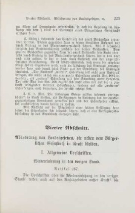 I. Allgemeine Vorschriften