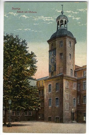 Stettin. Schloß mit Uhrturm