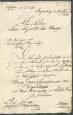 Brief von Maximilian von Lodron an Regenkreis / Finanzdirection