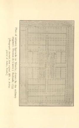 Plan of infantry barracks in Manila; drawn by the military engineer, Thomas de Castro y Andrade, 1733