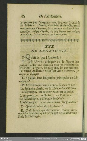XXX. De L'Anatomie