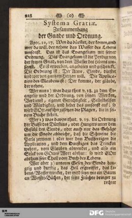 Systema Gratiæ. Zusammenhang der Gnade und Ordnung.