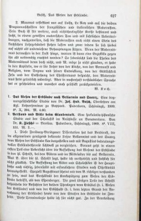 627-628 [Rezension] Busch, Josef H., Das Wesen der Erbsünde nach Bellarmin und Suarez