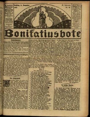Ausgabe vom Sonntag, den 11. November 1923.