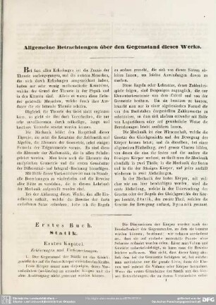 Allgemeine Betrachtungen über den Gegenstand dieses Werks
