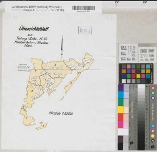 Harsewinkel (Harsewinkel), Teilung der Harsewinkler und Rhedaer Mark, Übersichtskarte