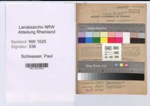 Entnazifizierung Paul Schloesser , geb. 29.07.1895 (Kaufmaennischer Angestellter)