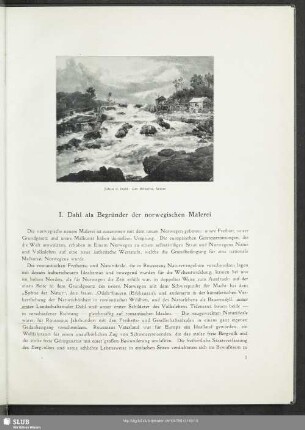 I. Dahl als Begründer der norwegischen Malerei