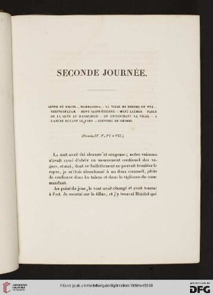 Seconde journée